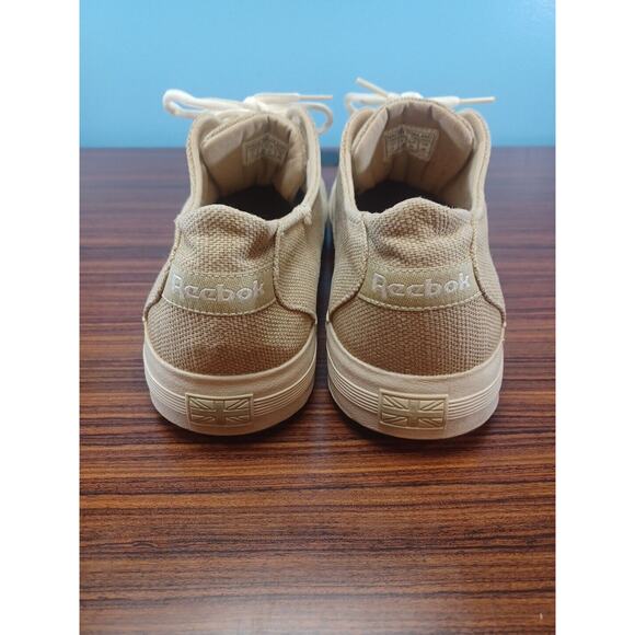 Reebok Beige Canvas Style Sneakers Shoes Size 10 - Picture 3 of 8